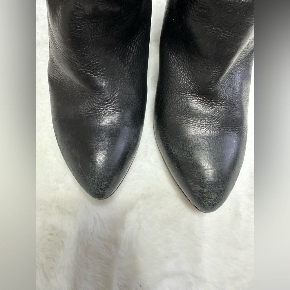 Black Leather Ankle Boots - Picture 3 of 14